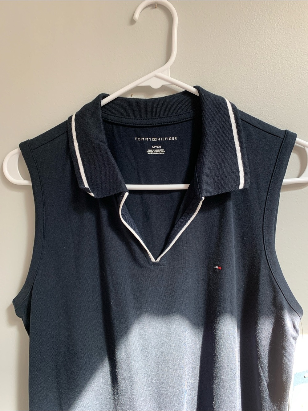 Brand New with Tags Navy and White Sleeveless Polo Dress